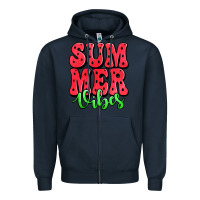 Navy summer vibes watermelon Zipper Hoodie - Jasminsmagicworld