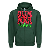 Sports Green summer vibes watermelon Zipper Hoodie - Jasminsmagicworld