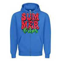 True Royal summer vibes watermelon Zipper Hoodie - Jasminsmagicworld