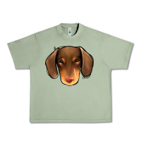 Oil Green Dachshund Urban Heavy Tee - Jasminsmagicworld