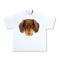 White Dachshund Urban Heavy Tee - Jasminsmagicworld