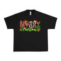 Black Merry Christmas Urban Heavy Tee - CowhideDigitalArt