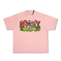 Salmon Merry Christmas Urban Heavy Tee - CowhideDigitalArt