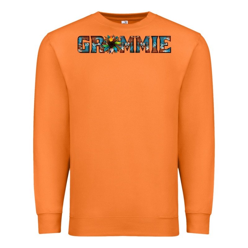 Grammie Cowhide Sunflower 1 Premium Sweatshirt by Jasminsmagicworld | Teevron