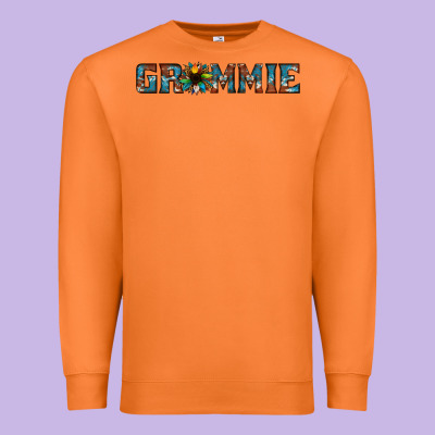 Grammie Cowhide Sunflower 1 Premium Sweatshirt Designed By Jasminsmagicworld