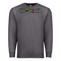 Charcoal Heather grammie cowhide sunflower 1 Premium Sweatshirt - Jasminsmagicworld