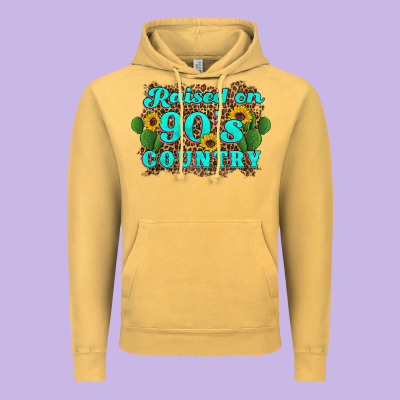 Raised 90's Country Cactus Sunflower's Vintage Hoodie Designed By Artiststas