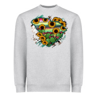 Heather Grey South Carolina State Map Heavyweight Sweatshirt - RanaPortraitStore