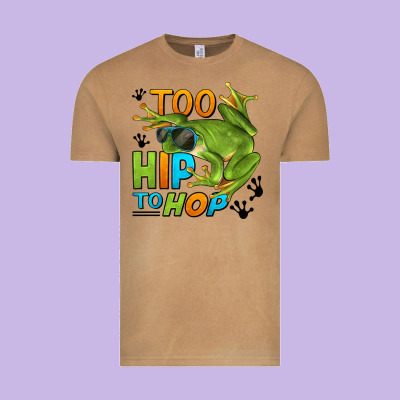 Too Hip To Hop Frog Vintage Tee Designed By Lillyallendesigns