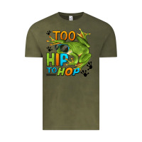 Vintage Olive too hip to hop frog Vintage Tee - LillyAllenDesigns