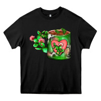 Black Cactus Coffee cup Heavy Core Tee - FaDigitalArtStudio