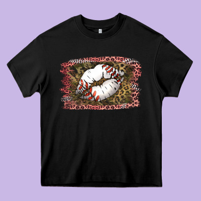 Baseball Lips Heavy Core Tee Designed By Jasminsmagicworld