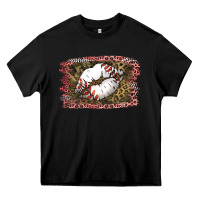 Black Baseball Lips Heavy Core Tee - Jasminsmagicworld