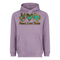 Lavender Peace Love Texas Heavyweight Hoodie - Jasminsmagicworld