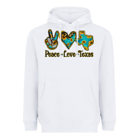 White Peace Love Texas Heavyweight Hoodie - Jasminsmagicworld