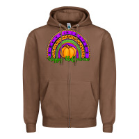 Chestnut happy halloween rainbow Zipper Hoodie - Jasminsmagicworld