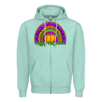 Seafoam happy halloween rainbow Zipper Hoodie - Jasminsmagicworld