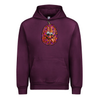 Mauve Wine watercolor pumpkin leopard Urban Hoodie - RanaPortraitStore