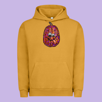 Watercolor Pumpkin Leopard Urban Hoodie Designed By Ranaportraitstore