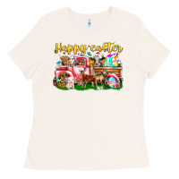 Bone Happy Easter Animal Car Ladies Tee - CowhideDigitalArt