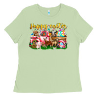 Matcha Happy Easter Animal Car Ladies Tee - CowhideDigitalArt