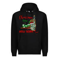 Black christmas time in new york Premium Hoodie - BarkalooDesign