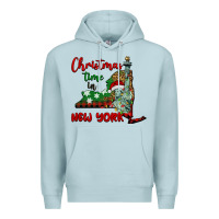 Blue Mist christmas time in new york Premium Hoodie - BarkalooDesign