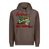 Coffee christmas time in new york Premium Hoodie - BarkalooDesign