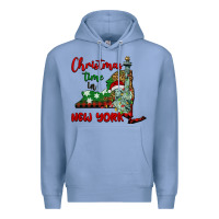 Colony Blue christmas time in new york Premium Hoodie - BarkalooDesign