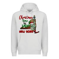Dove Grey christmas time in new york Premium Hoodie - BarkalooDesign