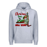 Heather Grey christmas time in new york Premium Hoodie - BarkalooDesign