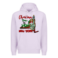 Lilac christmas time in new york Premium Hoodie - BarkalooDesign