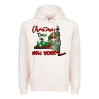 Pale Pink christmas time in new york Premium Hoodie - BarkalooDesign