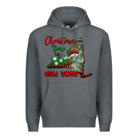 Rock christmas time in new york Premium Hoodie - BarkalooDesign