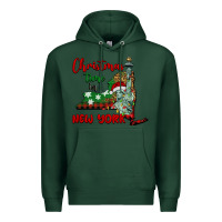 Sports Green christmas time in new york Premium Hoodie - BarkalooDesign