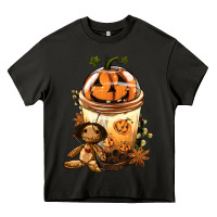 Asphalt Halloween Jack O Lantern Bobba Cup Heavy Core Tee - FaDigitalArtStudio