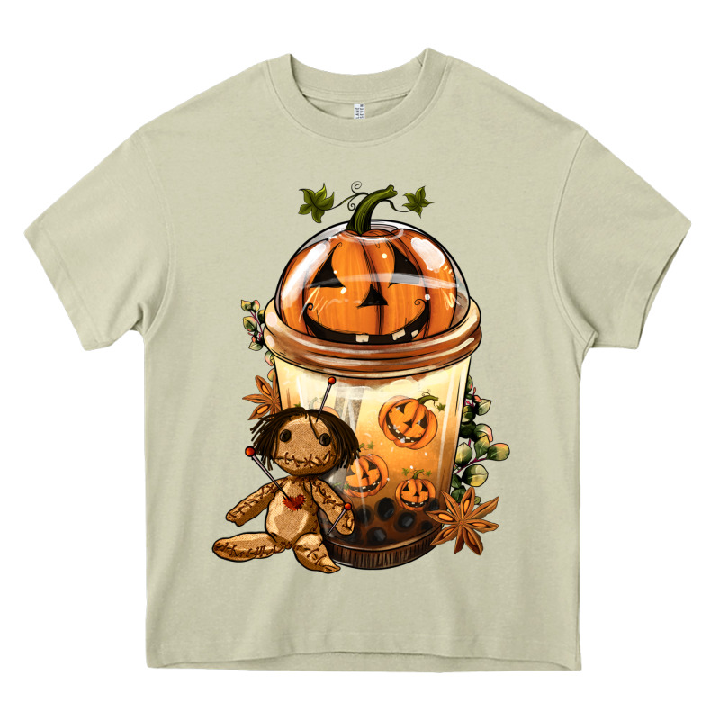 Halloween Jack O Lantern Bobba Cup Heavy Core Tee by FaDigitalArtStudio | Teevron