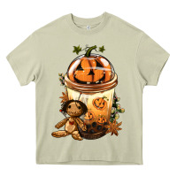 Mossy Halloween Jack O Lantern Bobba Cup Heavy Core Tee - FaDigitalArtStudio