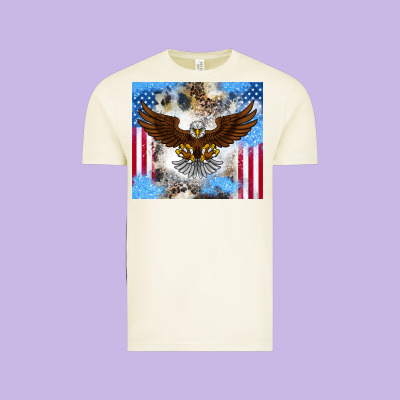 America Eagle Vintage Tee Designed By Cowhidedigitalart