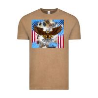Vintage Coffee America Eagle Vintage Tee - CowhideDigitalArt