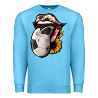 Ocean Blue Soccer Tongue Premium Sweatshirt - Jasminsmagicworld