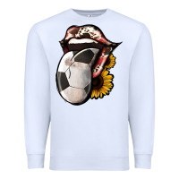 White Soccer Tongue Premium Sweatshirt - Jasminsmagicworld