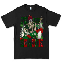 Black tis the season skeleton snowboard Premium Tee - FaDigitalArtStudio