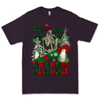 Plum tis the season skeleton snowboard Premium Tee - FaDigitalArtStudio