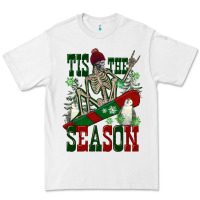 White tis the season skeleton snowboard Premium Tee - FaDigitalArtStudio