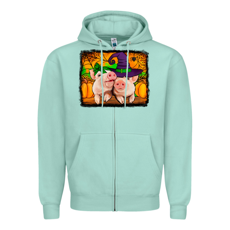 Halloween Pigs Zipper Hoodie by Jasminsmagicworld | Teevron