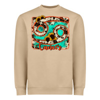 Cancer Turquoise Cowhide Heavyweight Sweatshirt | Teevron