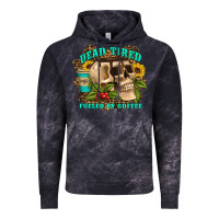 Cloud Black dead tired fueled by coffee Vintage Hoodie - Artiststas