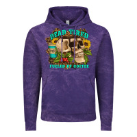 Cloud Purple dead tired fueled by coffee Vintage Hoodie - Artiststas