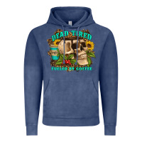 Vintage Denim dead tired fueled by coffee Vintage Hoodie - Artiststas